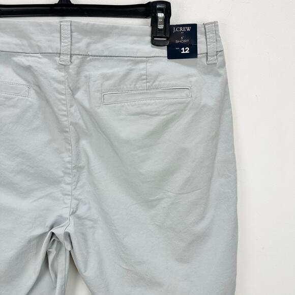 J.Crew 9" Frankie Bermuda Chino Short Cotton Mid Rise Oyster Grey US 12 NWT - Picture 9 of 12